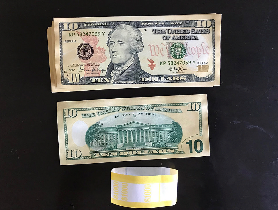 $1,000 Used Prop Money 1 stack