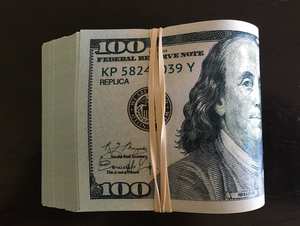 $10,000 Fold Prop Money - Full Printed