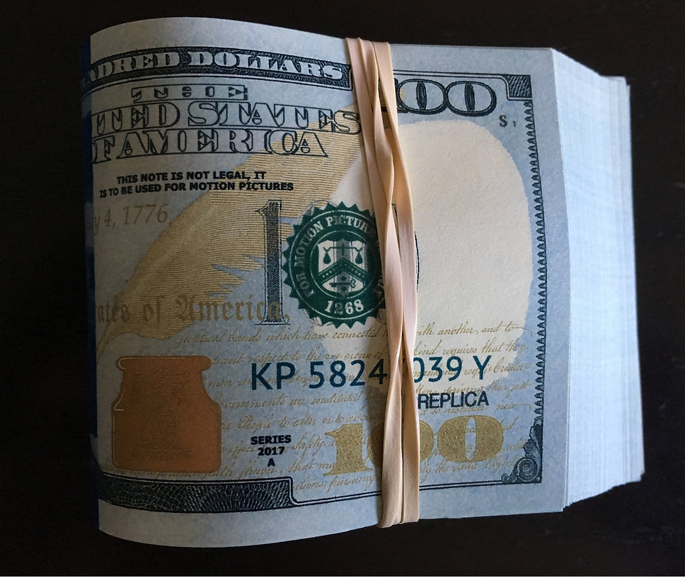 $10,000 Fold Prop Money - Full Printed