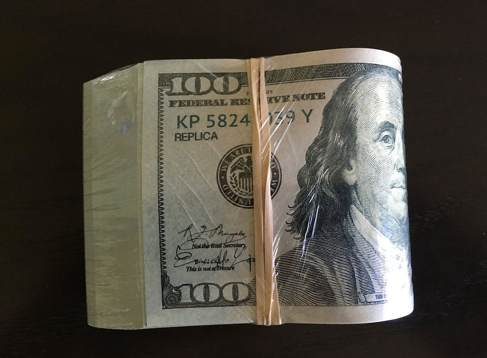 $10,000 Fold Prop Money - Full Printed