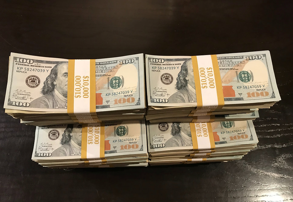 $100.000 Used Prop Money 10 stacks