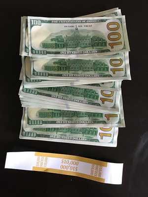 $100.000 Used Prop Money 10 stacks