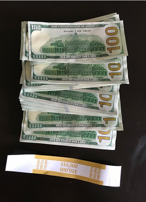 $10,000 Used Prop Money