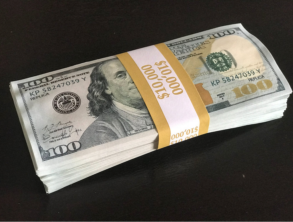 $10,000 Used Prop Money Replica