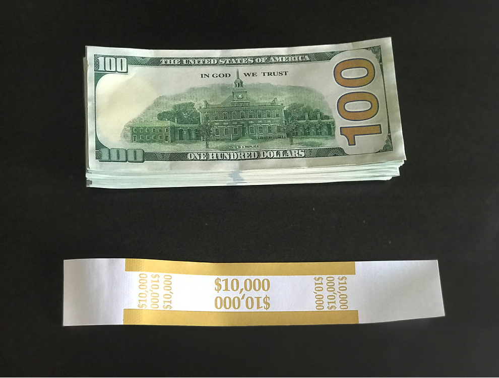 $10,000 Used Prop Money Replica