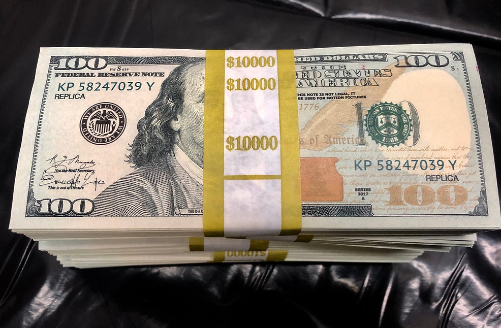 $50,000 Used Prop Money 5 stacks